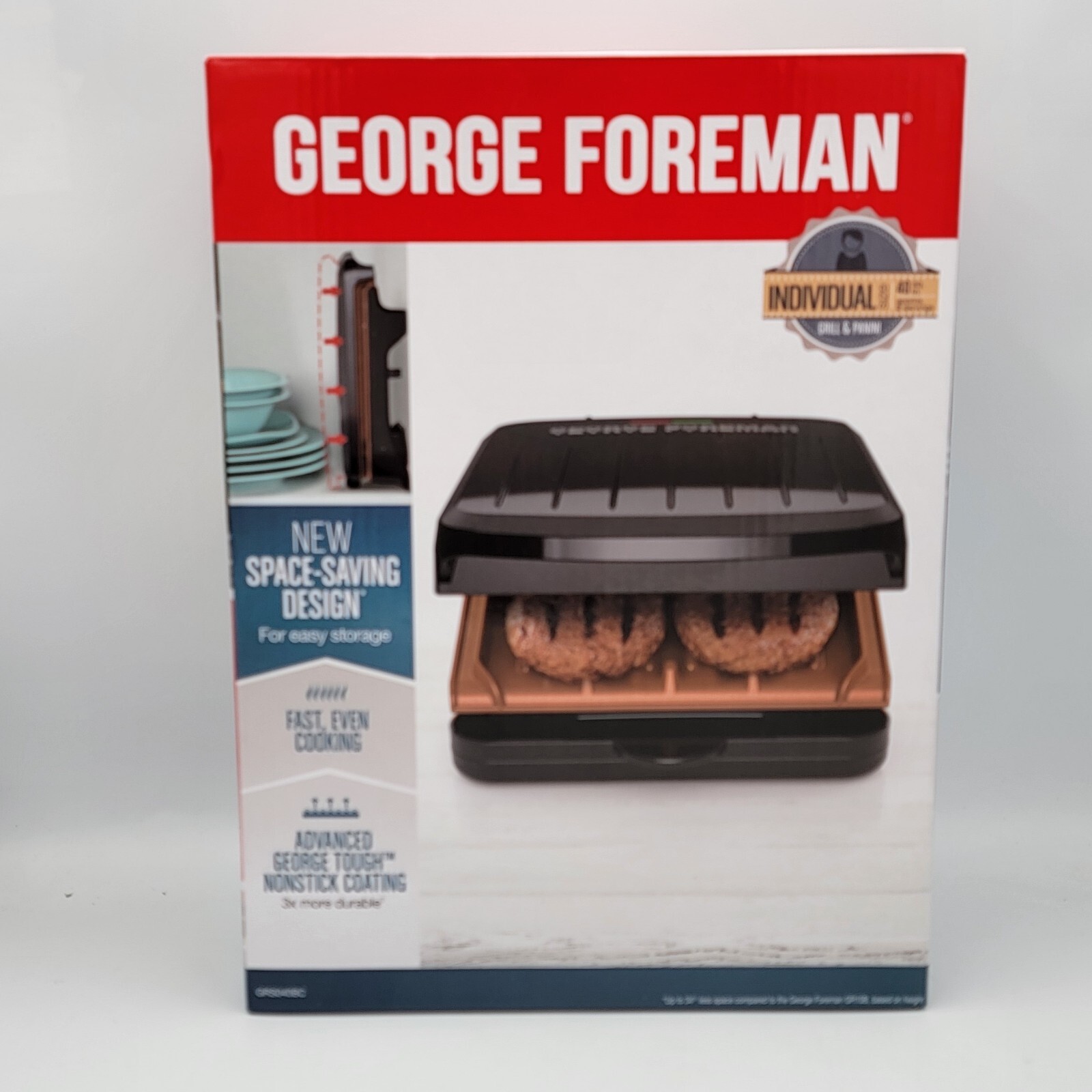 Grill & Panini George Foreman NEW NeverOutOfBox 40 Sq. inch surface, GRS040BZ