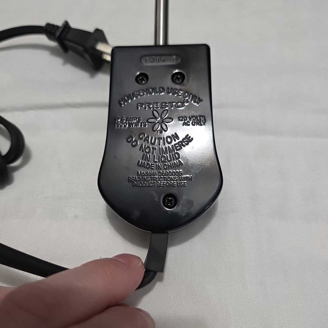Presto 0690005 Skillet Griddle Temperature Control Heat Power Cord Plug Works