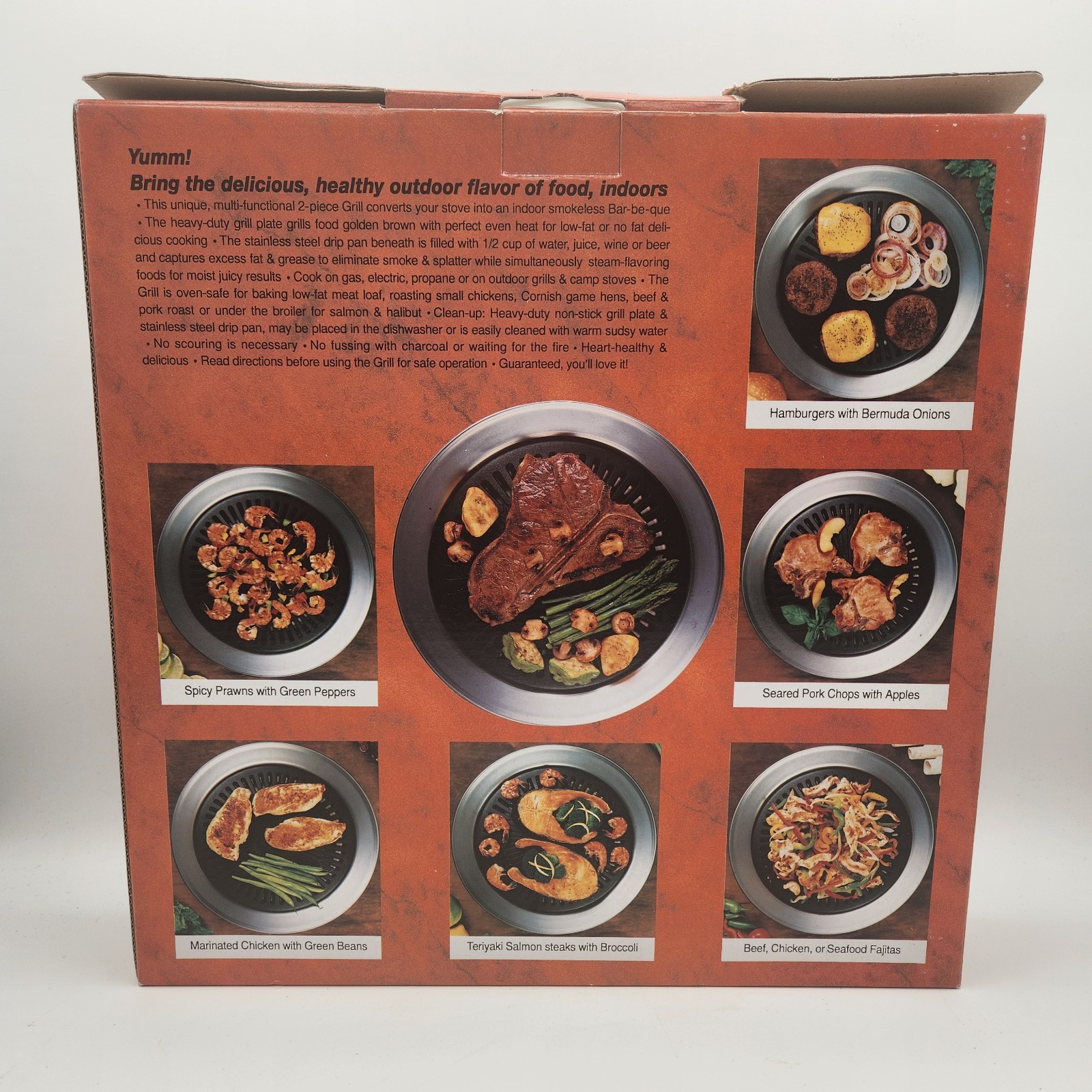 Grill It Professional Model Indoor Smokeless Stove Top Grill 1998 Open Box