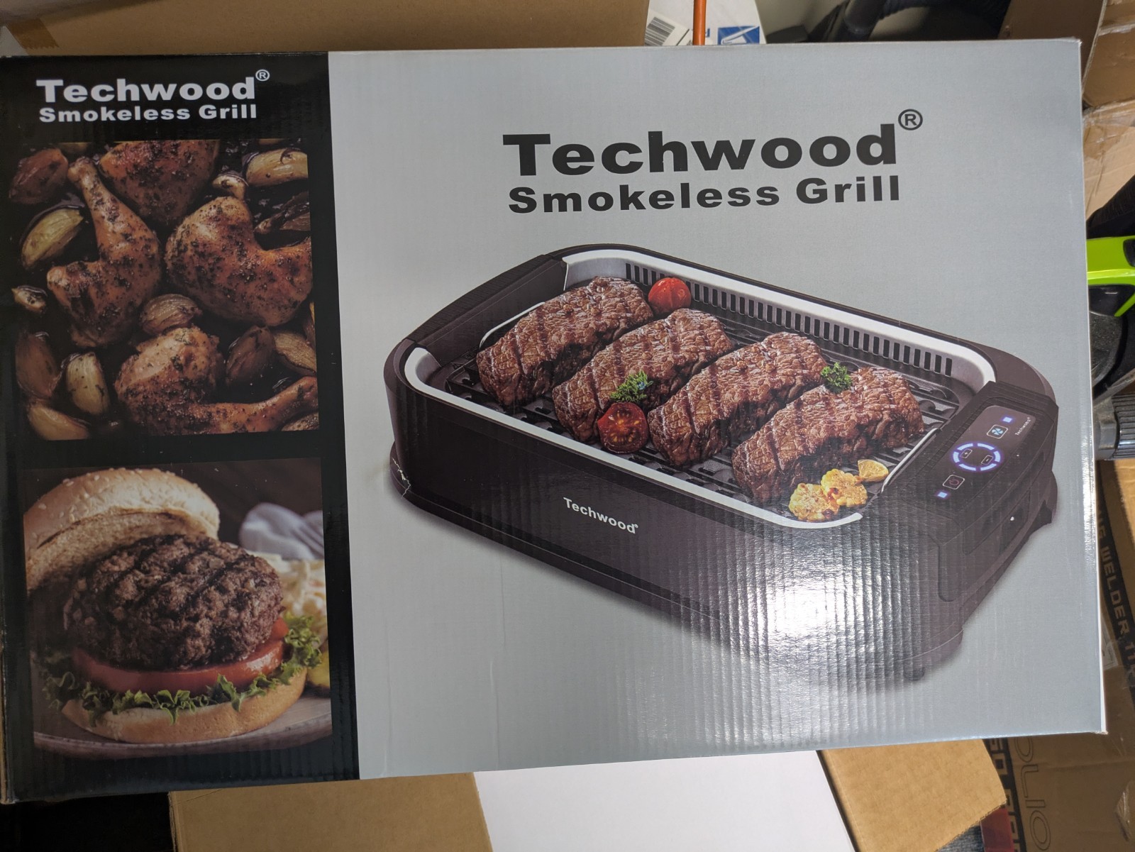 Techwood- TWRG-200 Smokeless Indoor Electric Grill w/ Nonstick Plate 1500W