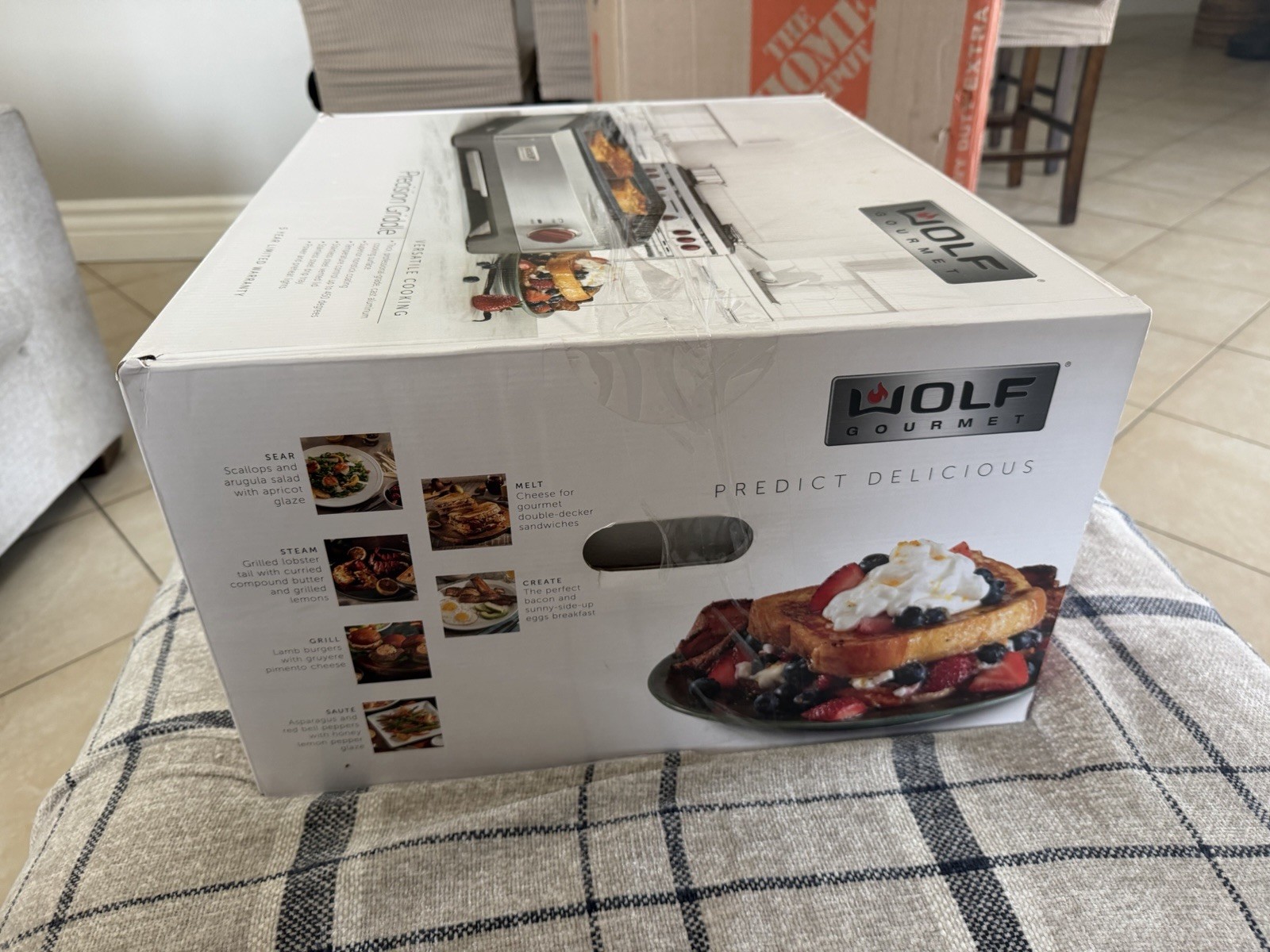 NEW Wolf Gourmet WGGR100S Red Knob Stainless Electric Precision Griddle SEALED
