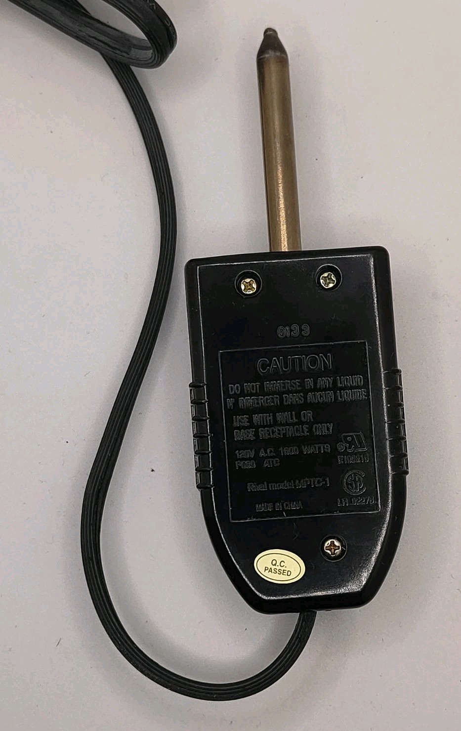 Rival MPTC-1 Griddle/Skillet Temperature Control Heat Probe Power Cord T34 P500