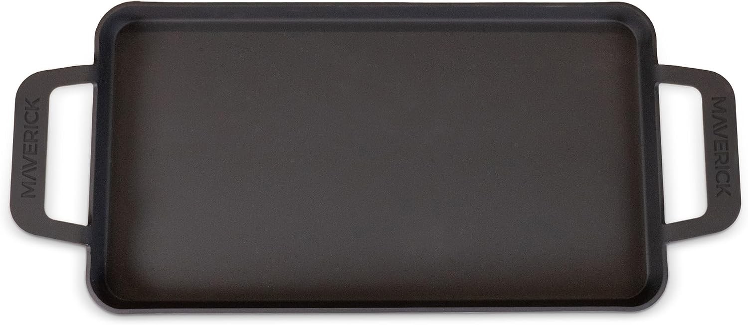 Maverick 22-Inch Preseasoned Carbon Steel Griddle, 4mm Heavy-Duty Flat Grill