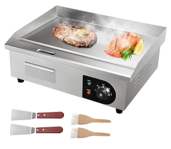 HEAVY Commercial Electric 22″ 1600W Countertop Flat Top Griddle WE SHIP OVERSEAS