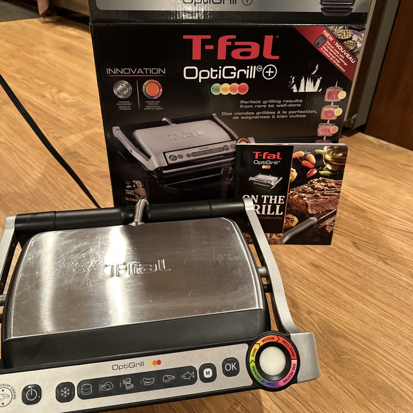 T-FAL OptiGrill Indoor Meat Grill Sandwich Press 8356s1 Tested Works