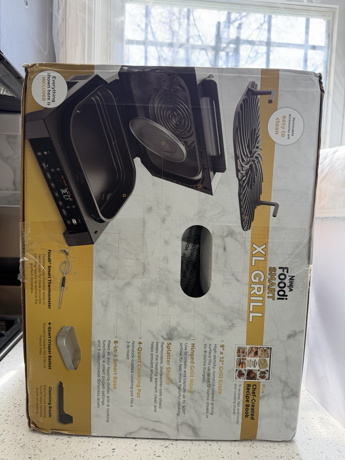 Ninja® Foodi® Smart XL 6-in-1 Indoor Grill & Air Fryer with Built in Thermometer