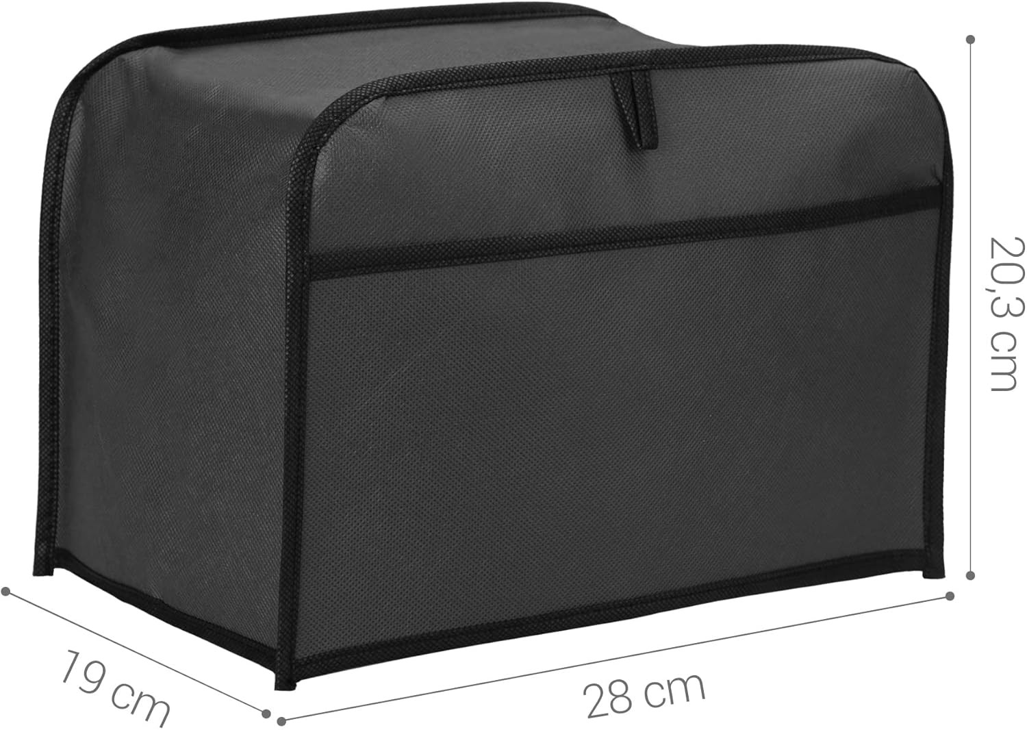 kwmobile Cover Compatible with 2 Slice Grille-pain 2 tranches, Dark Grey