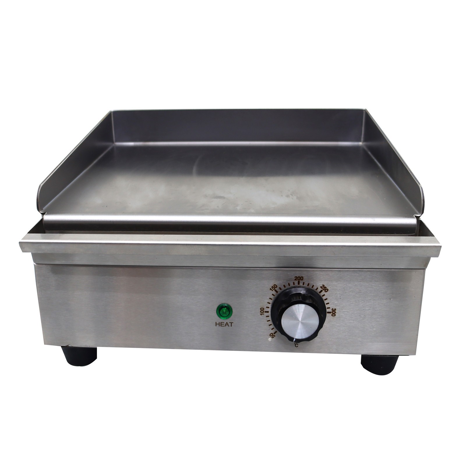 110V Electric Griddle Flat Grill 12.5*10.25in Stainless Steel Countertop Griddle