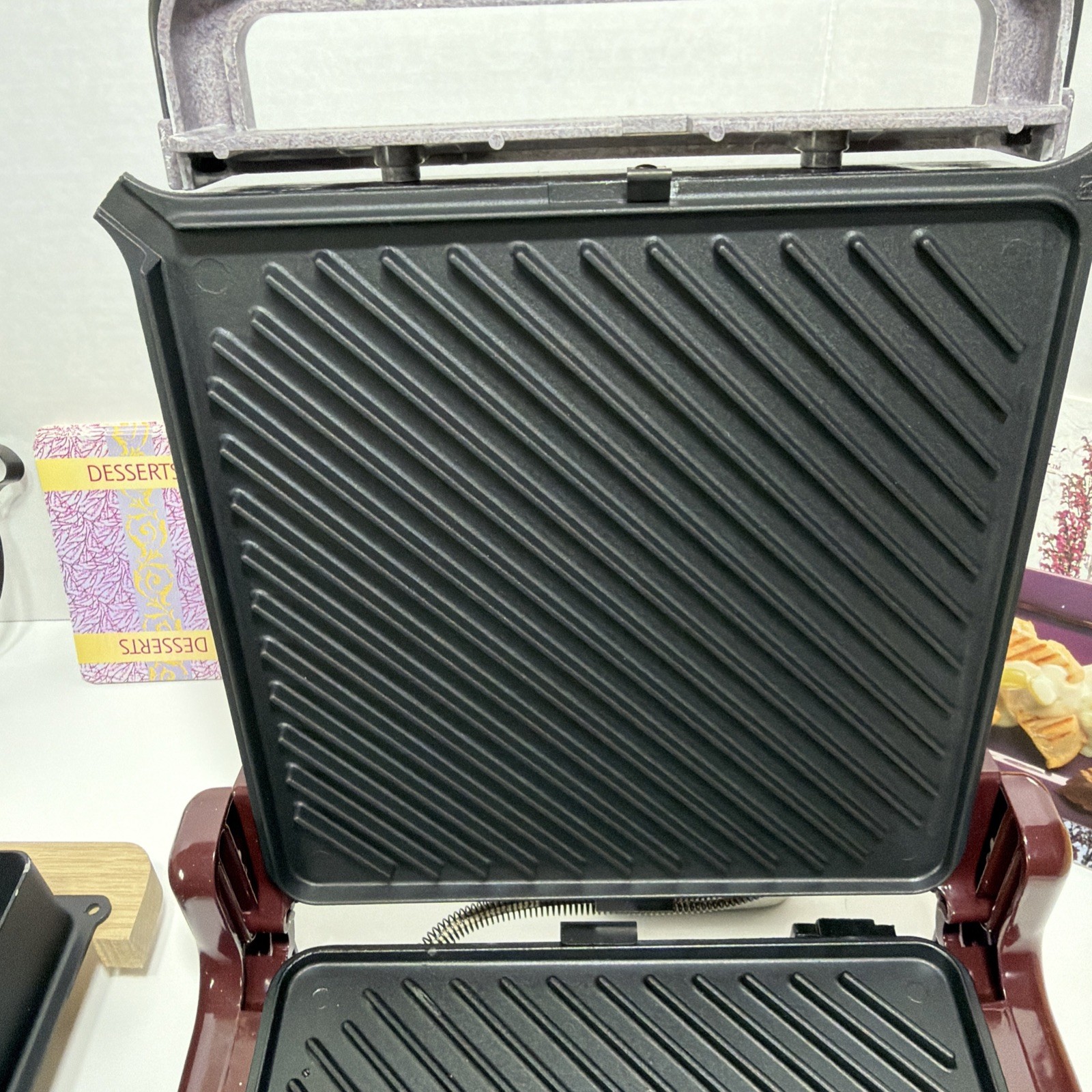 Toastmaster Grillerie Indoor Electric Speed Grill Bakery Red Brown WITH BOX