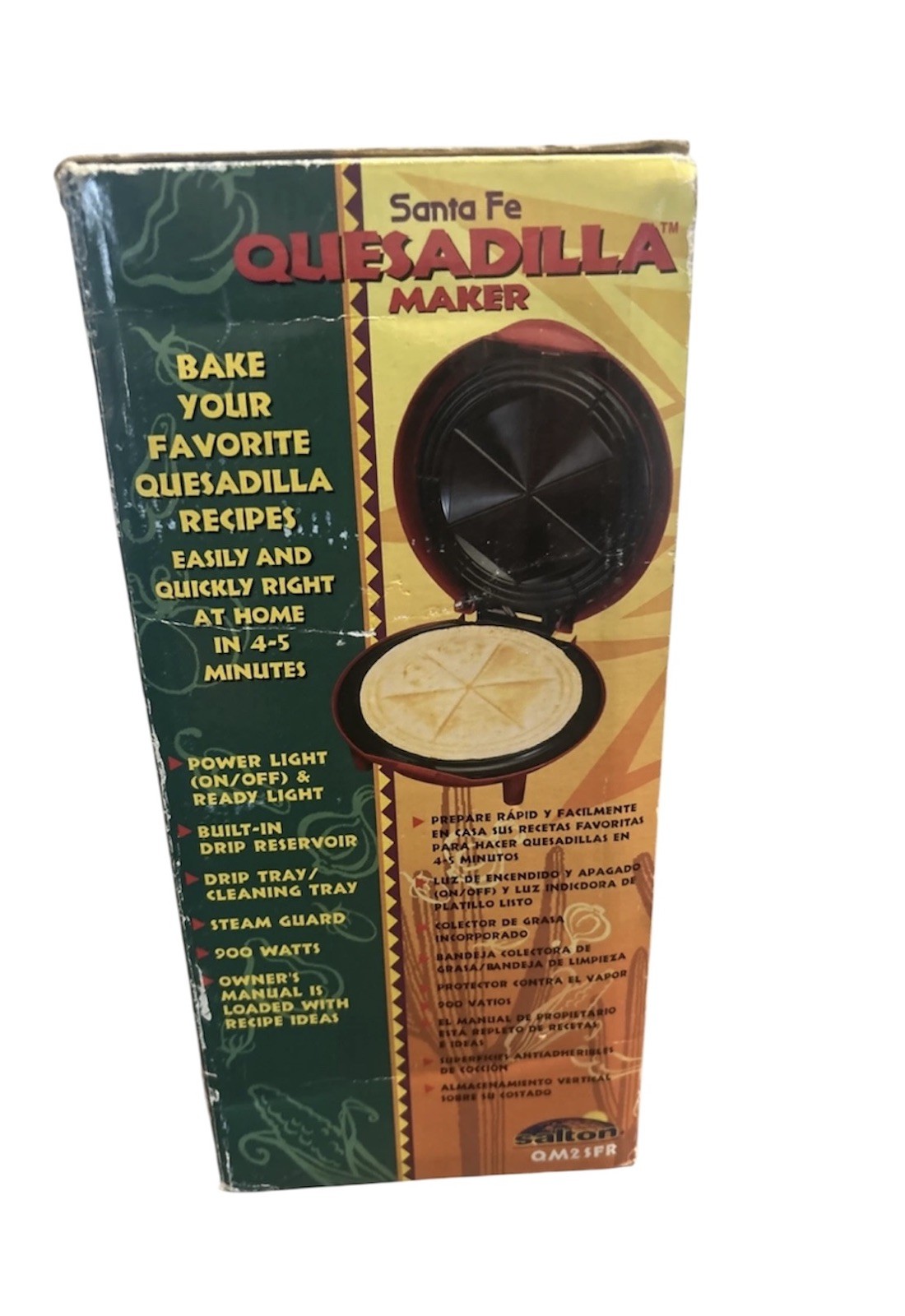 Salton Santa Fe Quesadilla Maker QM2SFR Red 12” NEW IN BOX!