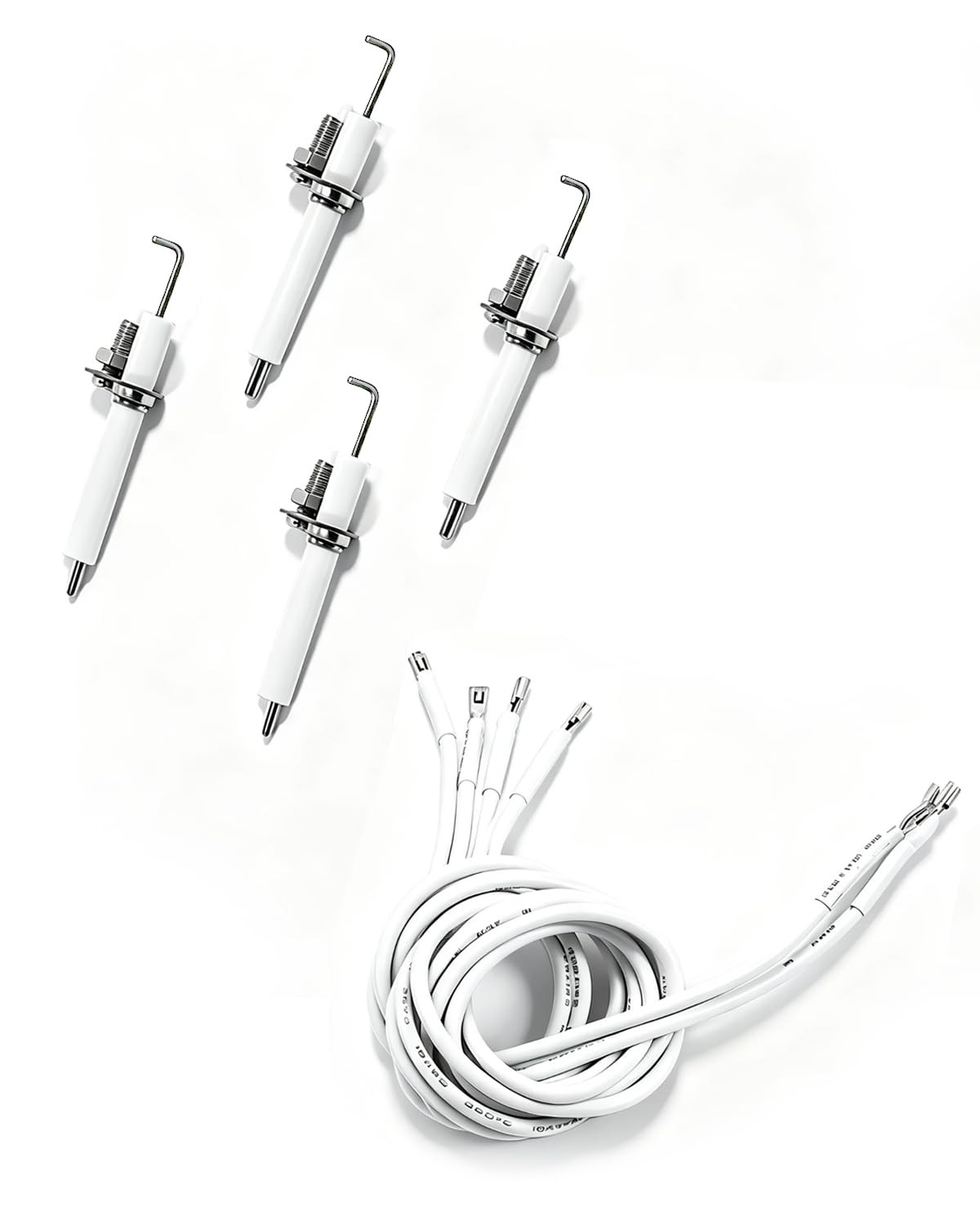 Ceramic Ignitor Electrode 4 Pack with Wire for CharGriller 3001 4000 5050