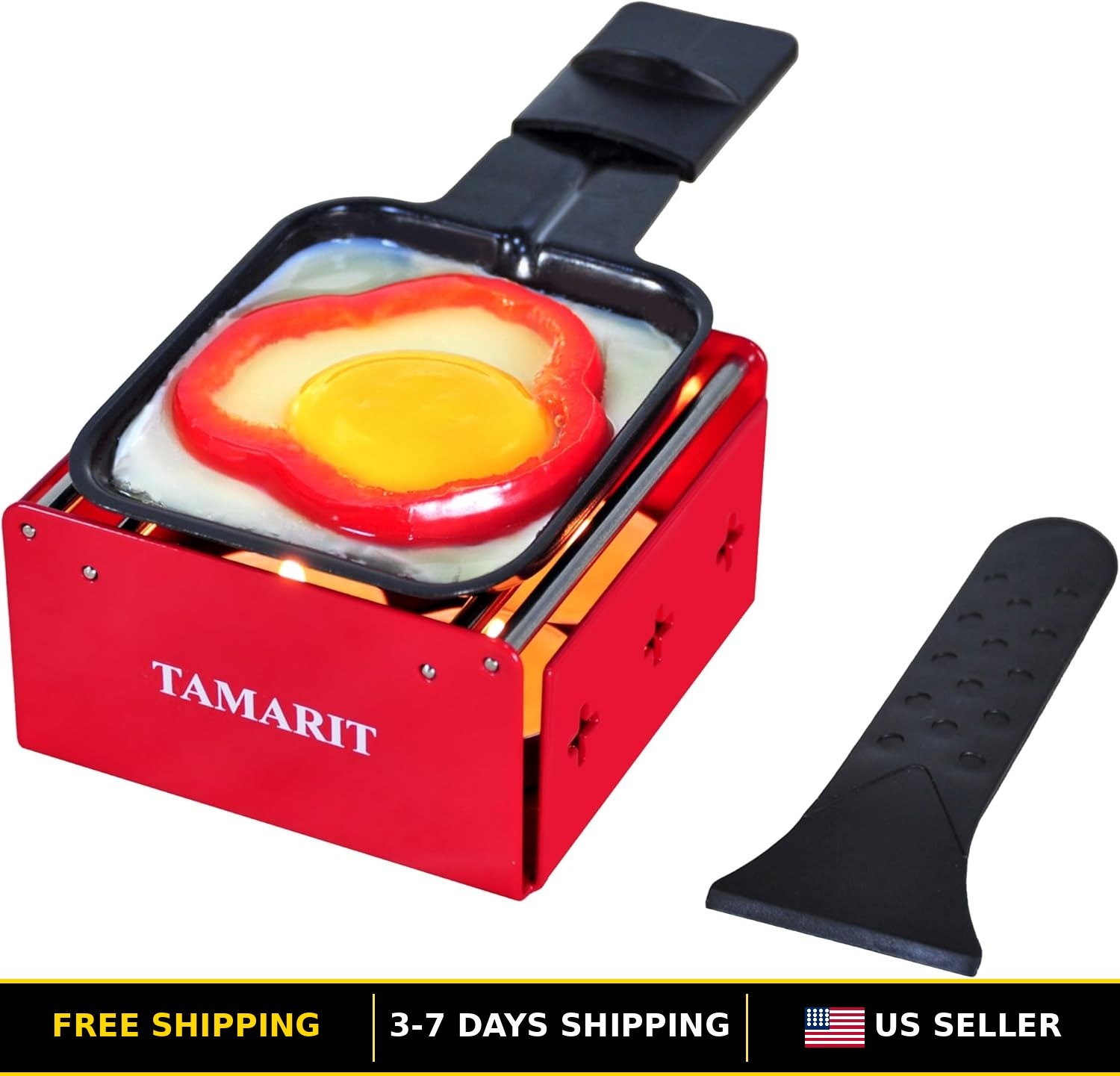 Portable Candlelight Indoor Raclette Grill & Cheese Melter for Tabletop Use