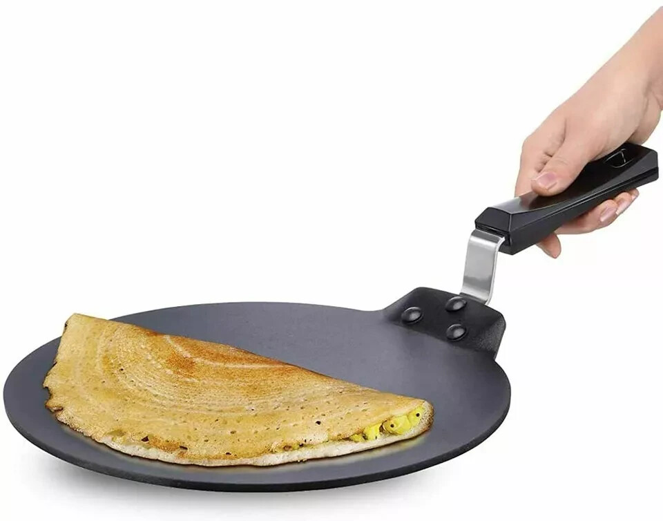 Hawkins Futura Nonstick Dosa Tava, Diameter 28 cm, Black Color (NDT 28)