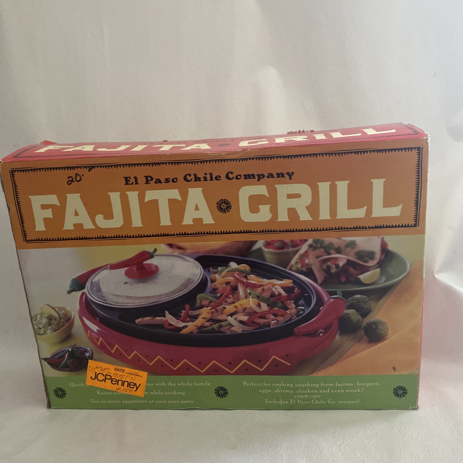 El Paso Chile Co Fajita Grill Tortilla Warmer Cook Serve NEW NIB