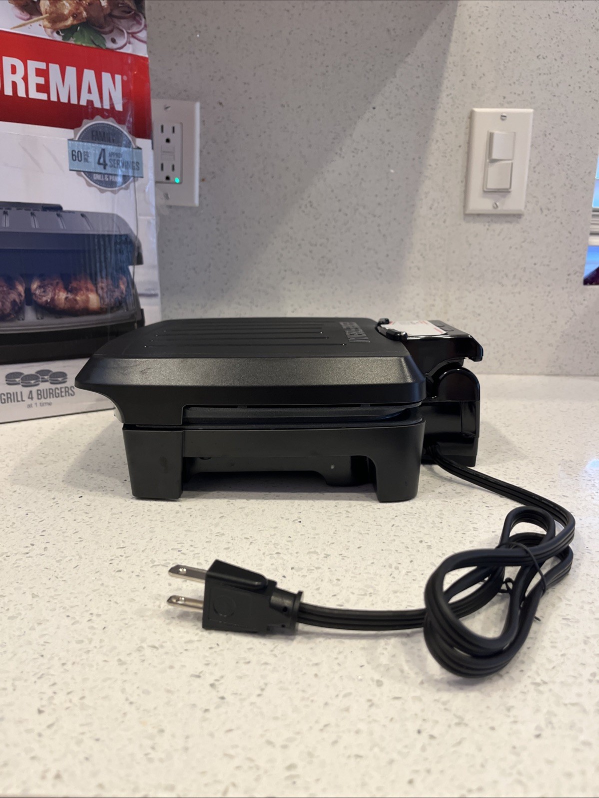 George Foreman Fully Submersible Grill – 4-Serving, Dishwasher Safe, Nonstick