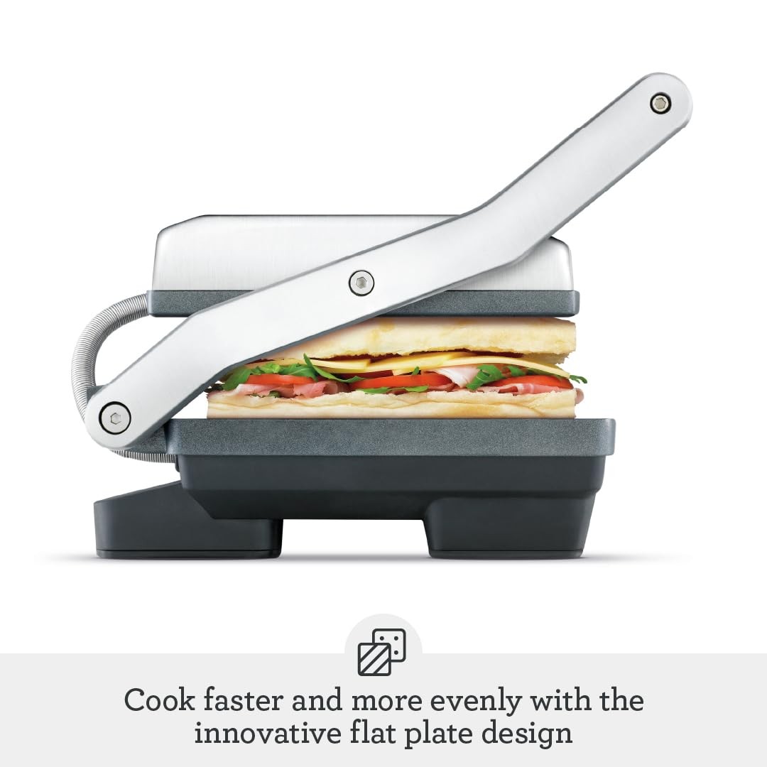 Breville BSG520XL Panini Duo Sandwich Maker, 2 Slice, Brushed Stainless Steel