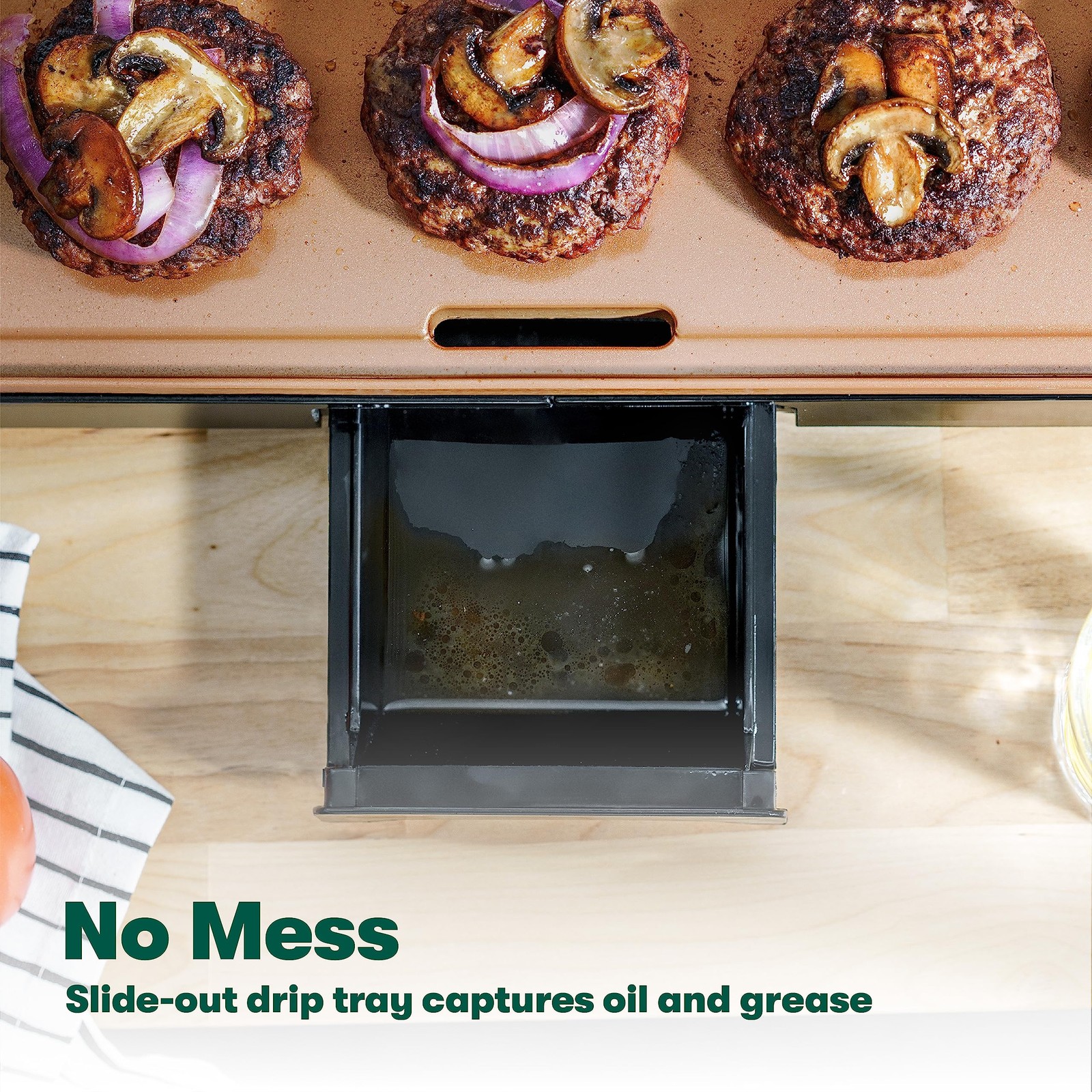 Bella 12 X 22 Copper Xl Electric Griddle Nonstick Titanium Coating 1500W