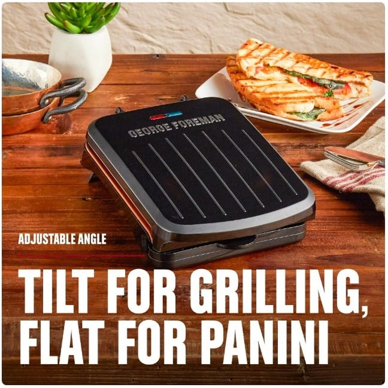 2 Serving Non-Stick Grill Fat Removing Slope Dishwasher Safe Easy to Clean New