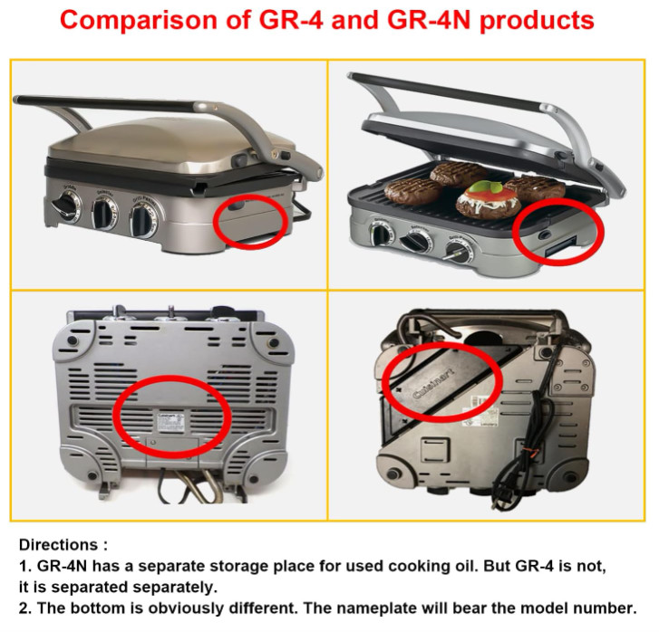 Waffle Plates Only for Cuisinart Griddler GR-4N, GR-5B, GR-6 and GRID-8N Series