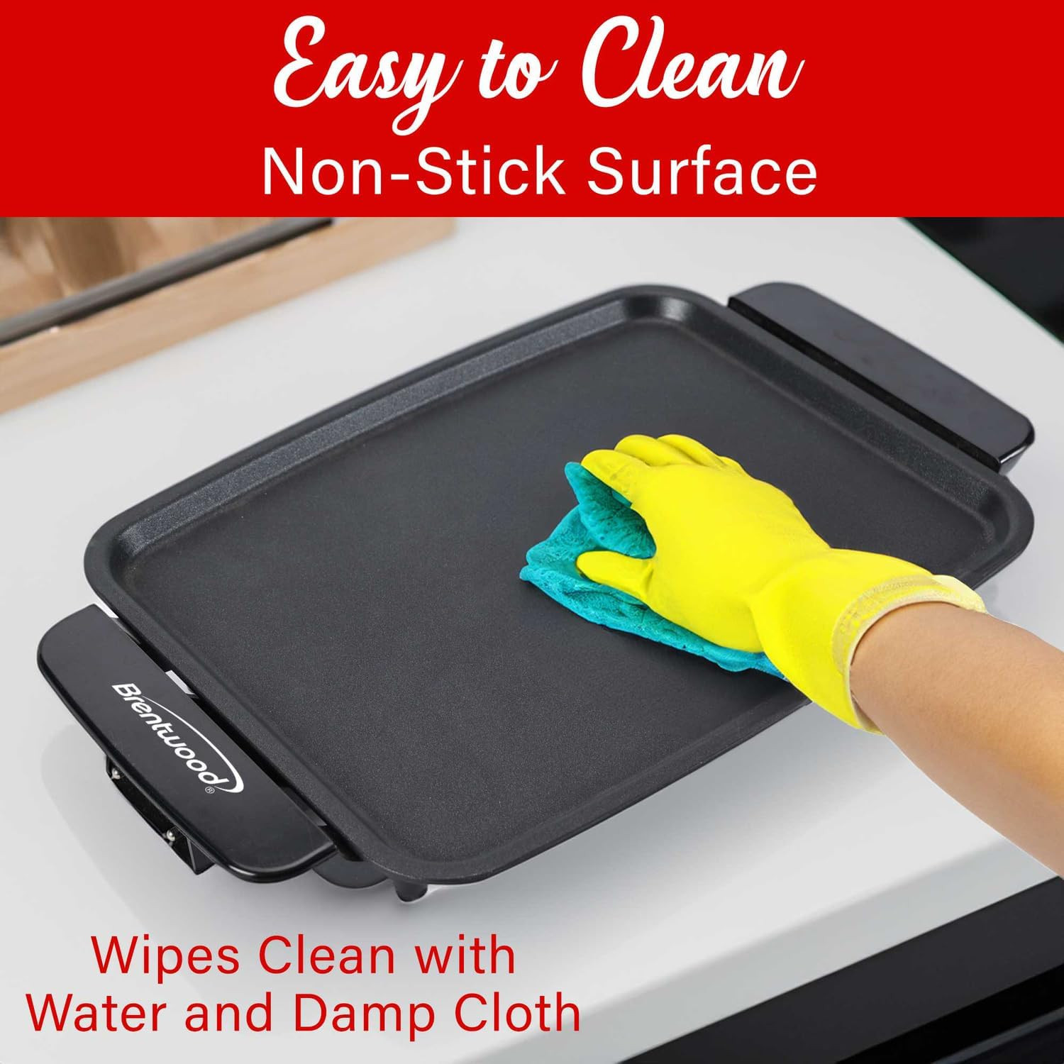 12″ X 10″ 1,200-Watt Electric Griddle with Ceramic Non-Stick Coating