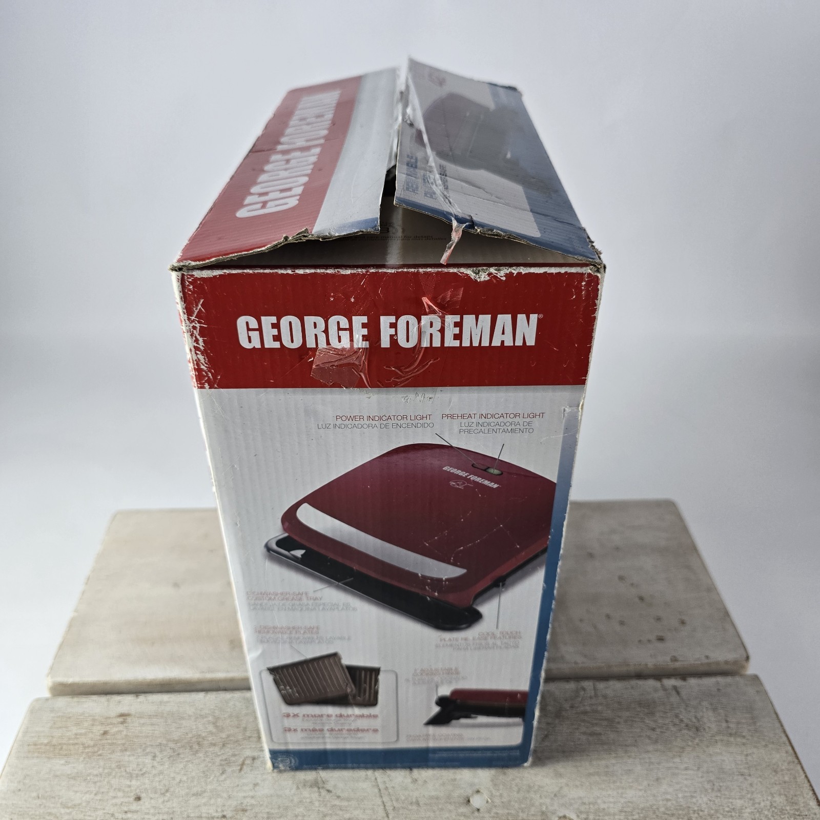 Open Box George Foreman 4 Serving Removable Plate Electric Grill Panini Press