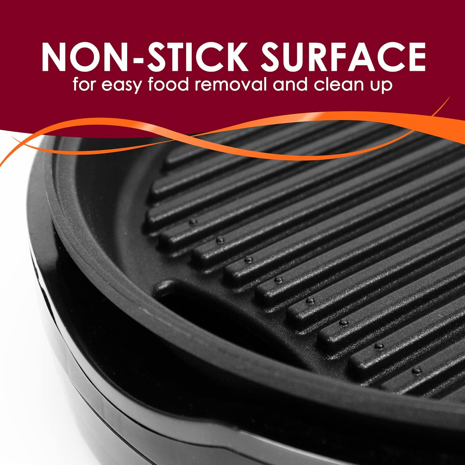 EMG6505G 12″ Smokeless Indoor Electric BBQ Grill with Glass Lid Dishwasher Safe,