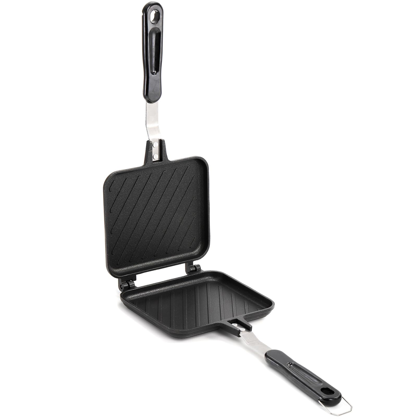 Hot Sandwich Panini Maker with Handle, Non-Stick Double Sided Frying Pan Grilled