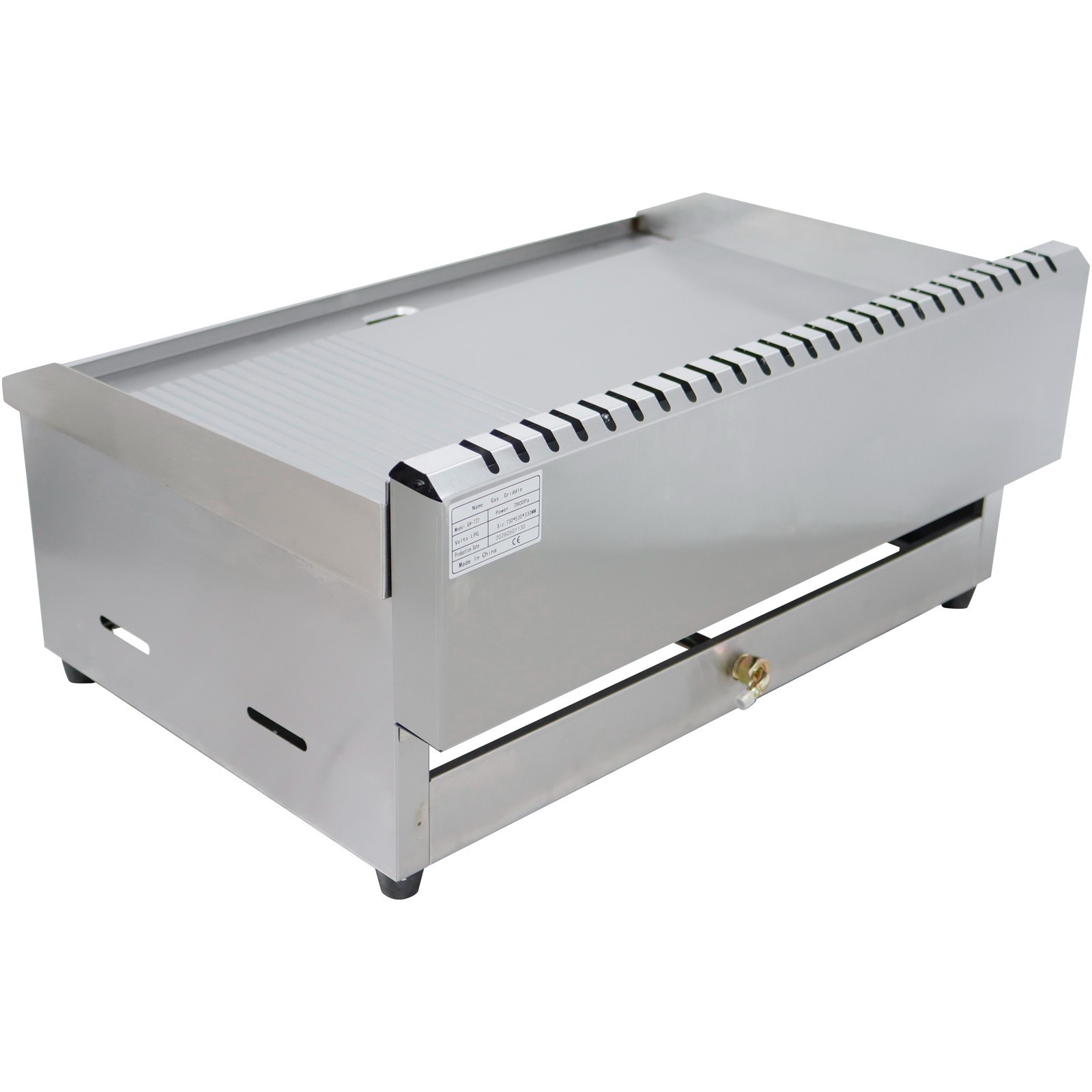 Gas Griddle Flat Top Grill 29*16in Table Bbq Grill Griddle Commercial Home Use