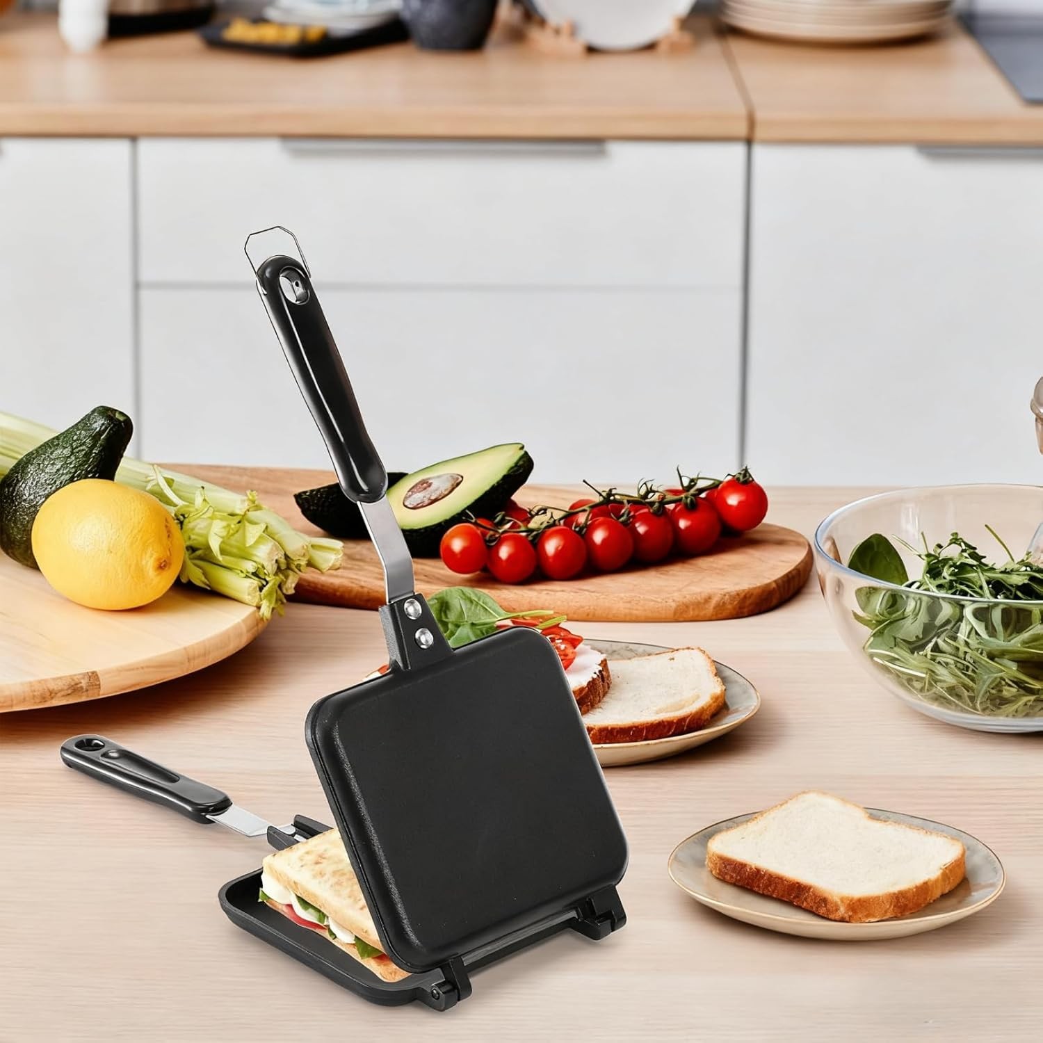 Hot Sandwich Maker Grilled Sandwich Toaster Small Bread Pancake Double Sided