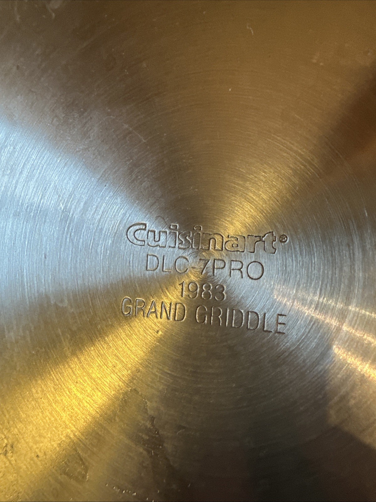 Cuisinart 1983 DLC-7 PRO GRAND GRIDDLE 12″ Stainless Steel – Vintage