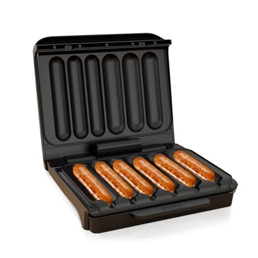 Hot Dogs Machine, Electric Grill with Oil Drip Tray, and Cord Storage, Ideal