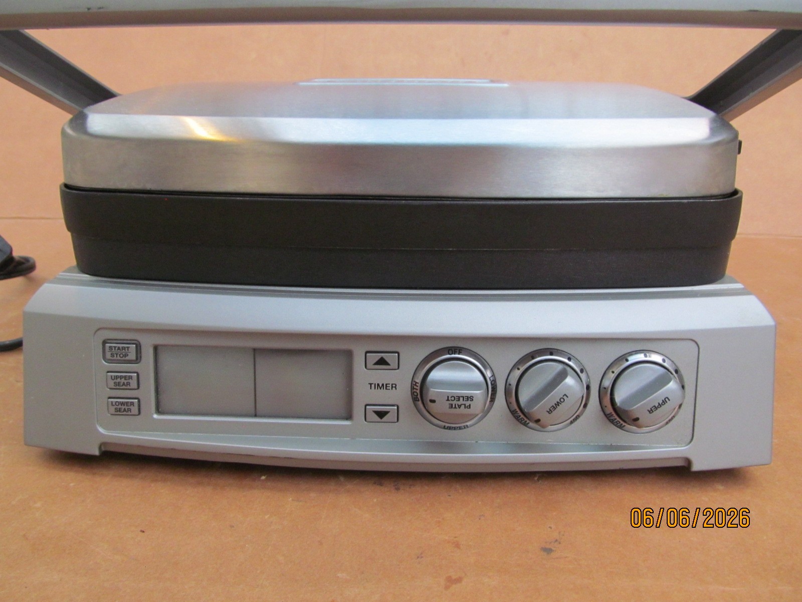 Cuisinart Electric Griddler Elite GR-300 Indoor Countertop Grill Press Stainless