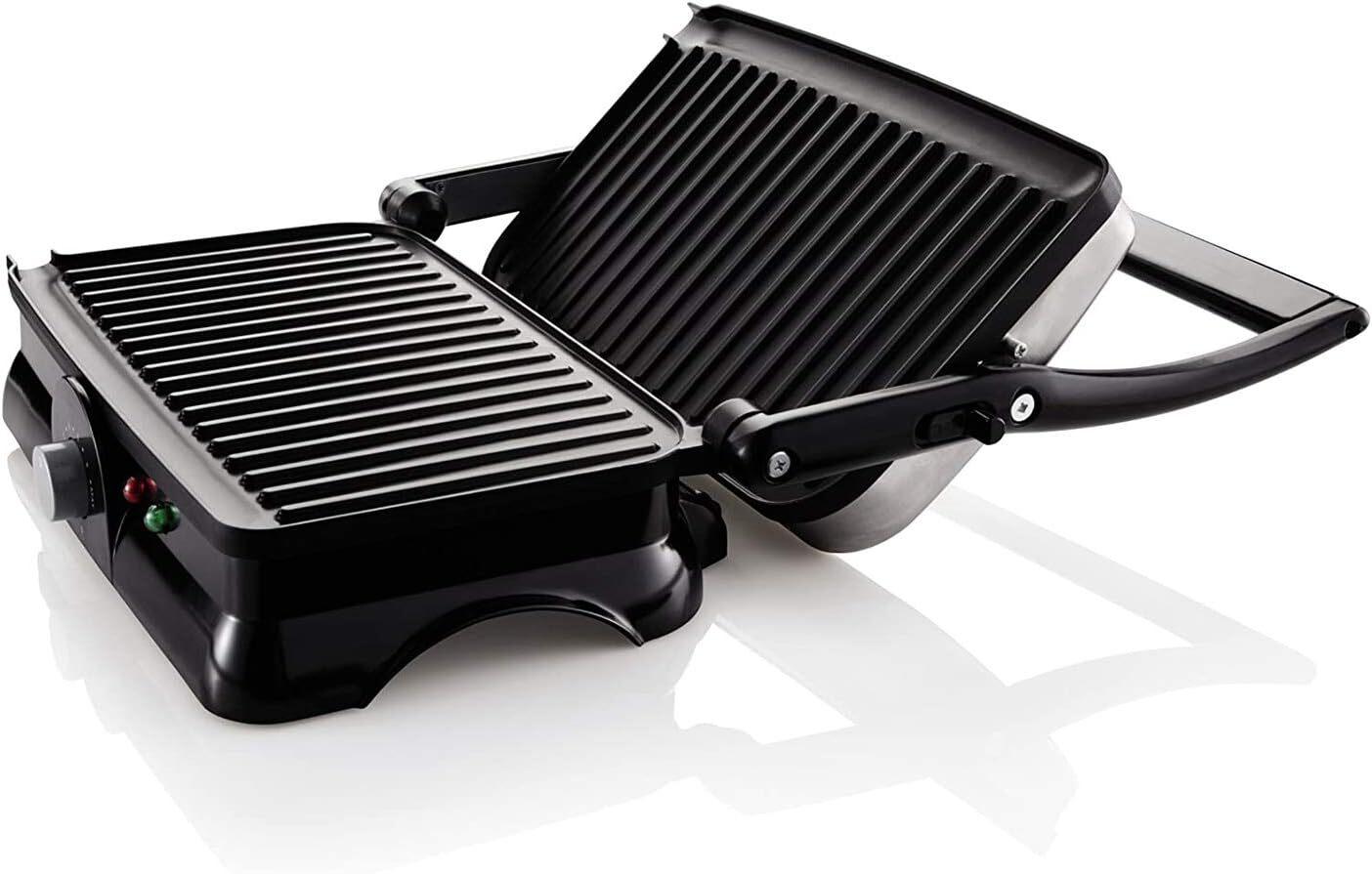 Brand New Sunbeam 2 in 1 Grilled Panini Maker Non-Stick Coated CKSBPM5020, Black