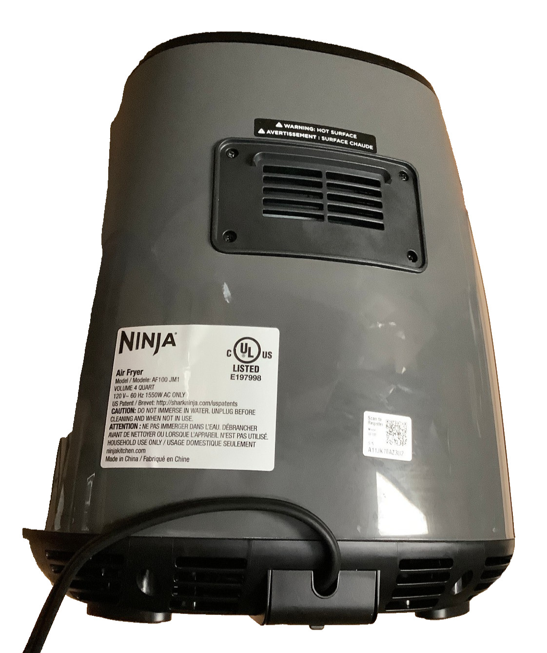 NEW Ninja Main Base Unit for Air Fryer AF100 AF100C AF100WM – NO ACCESSORIES
