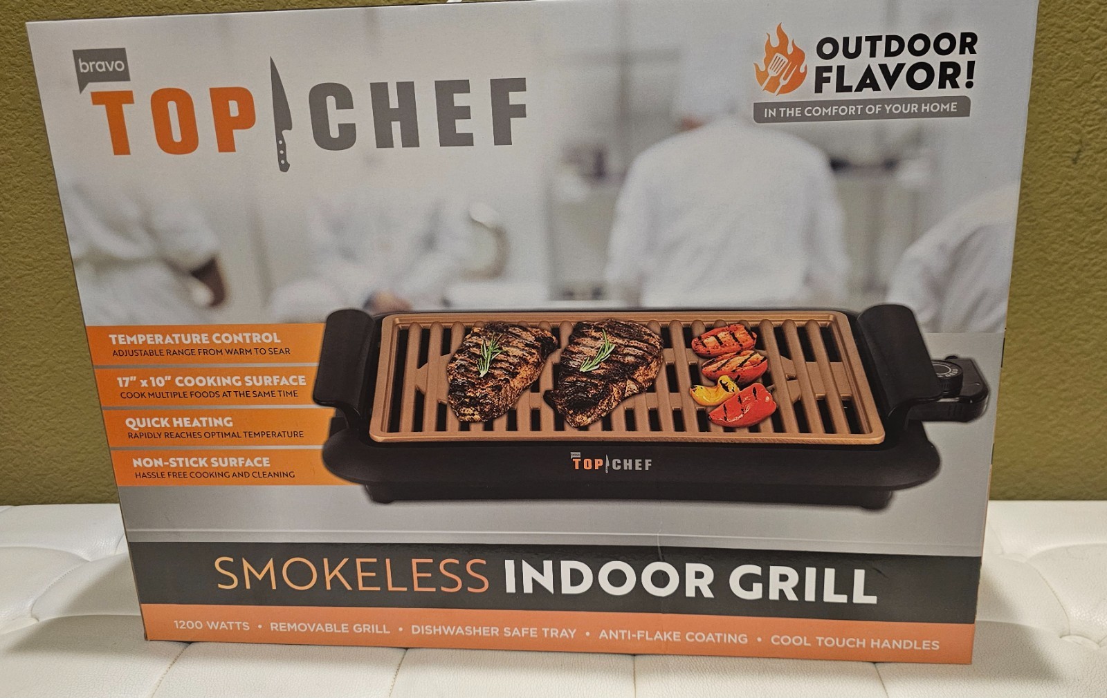Top Chef Smokeless Indoor Grill Non Stick – NEW