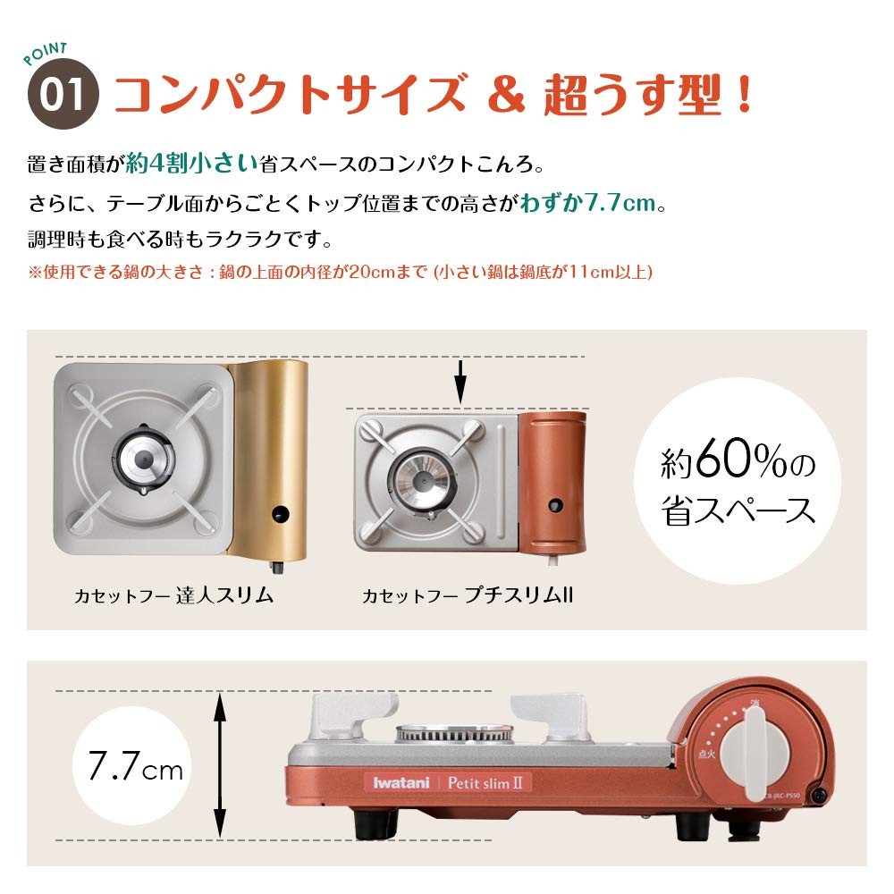 Iwatani Iwatani Gas Cassette Hoppie Slim II (no case)