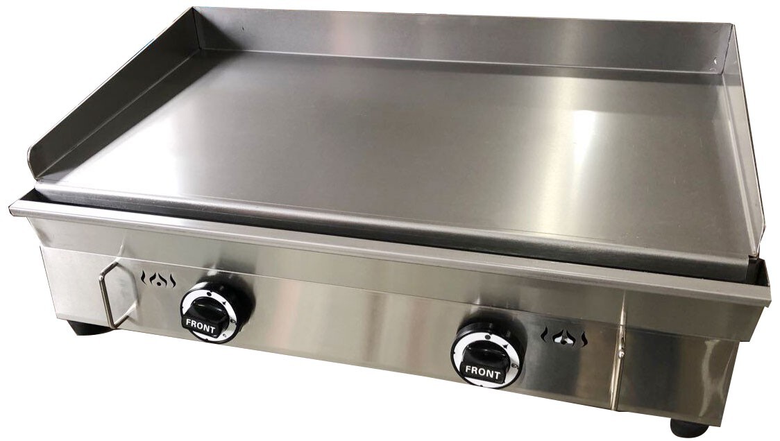 PreAsion LPG Gas Griddle Commercial Countertop Flat Grill Stainless Steel for Re