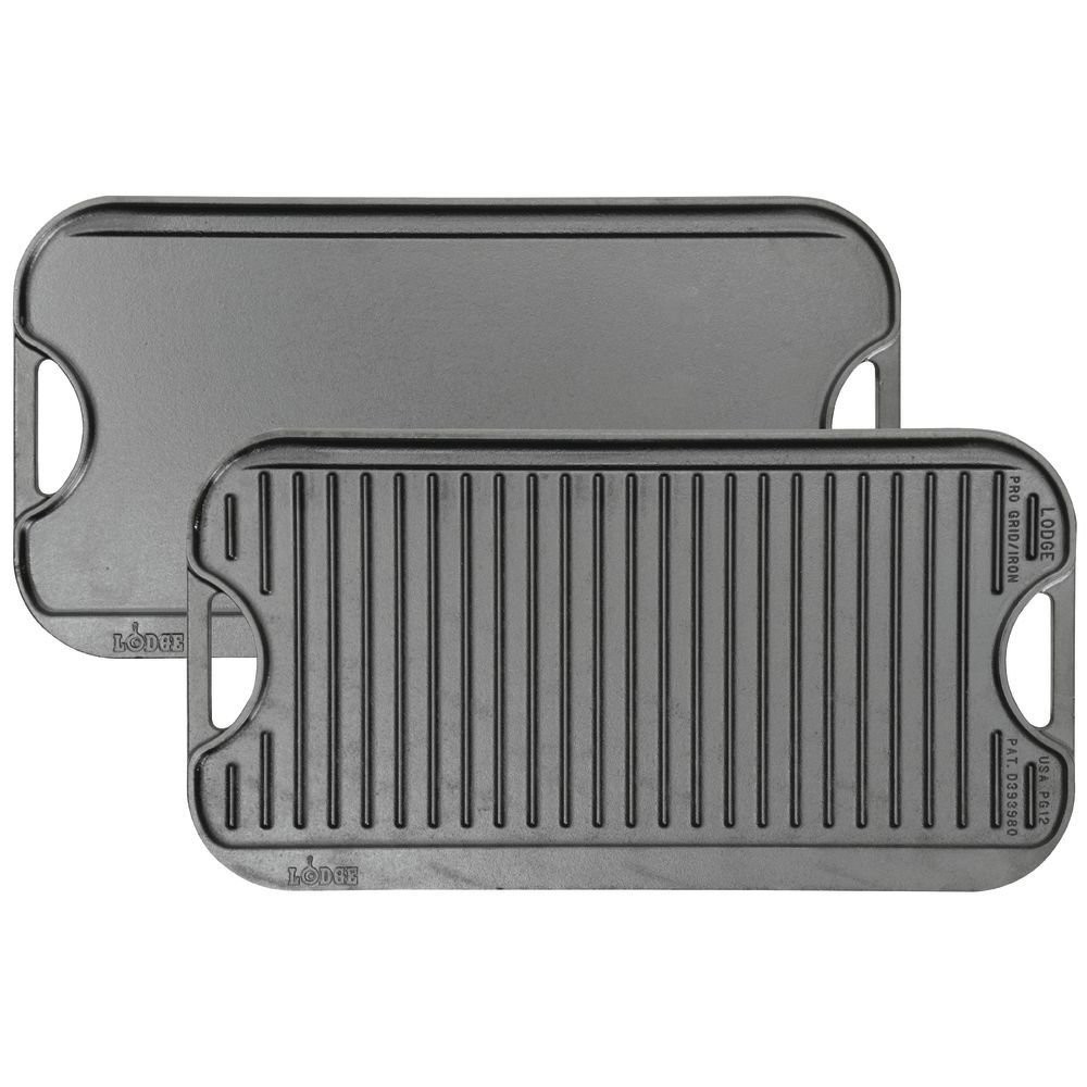 Lodge LPGI3 Cast Iron Reversible Grill/Griddle, 20-inch x 10.44-inch, Black