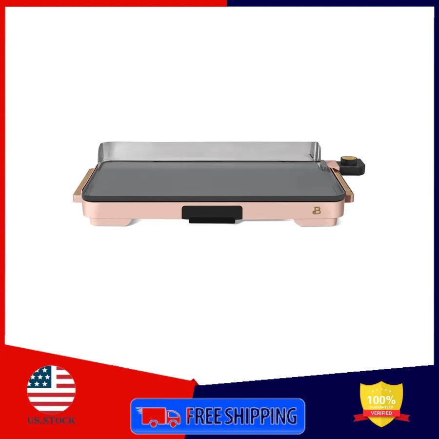 Beautiful 12 x 22 XL Electric Griddle Nonstick Ceramic Surface Rose Gold