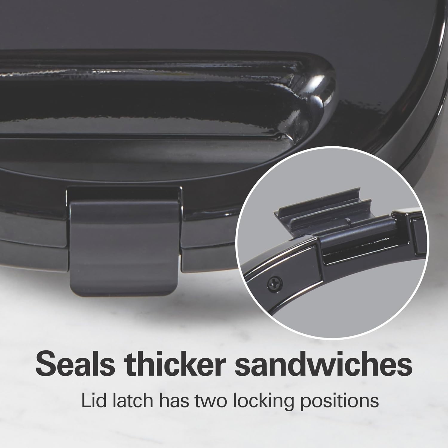 Electric Sandwich Maker Grill Stuffed Toast Omelet PFAS-Free Nonstick Black
