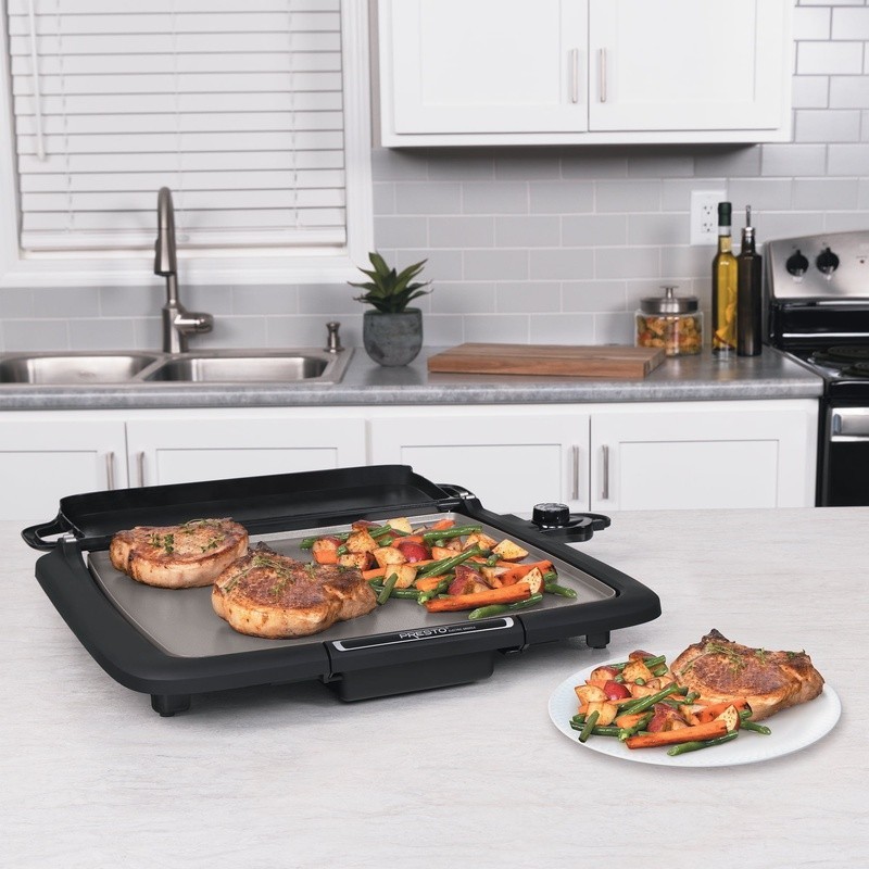 Electric Ceramic Griddle Warmer Nonstick Cooking Surface Multi Function Tray New