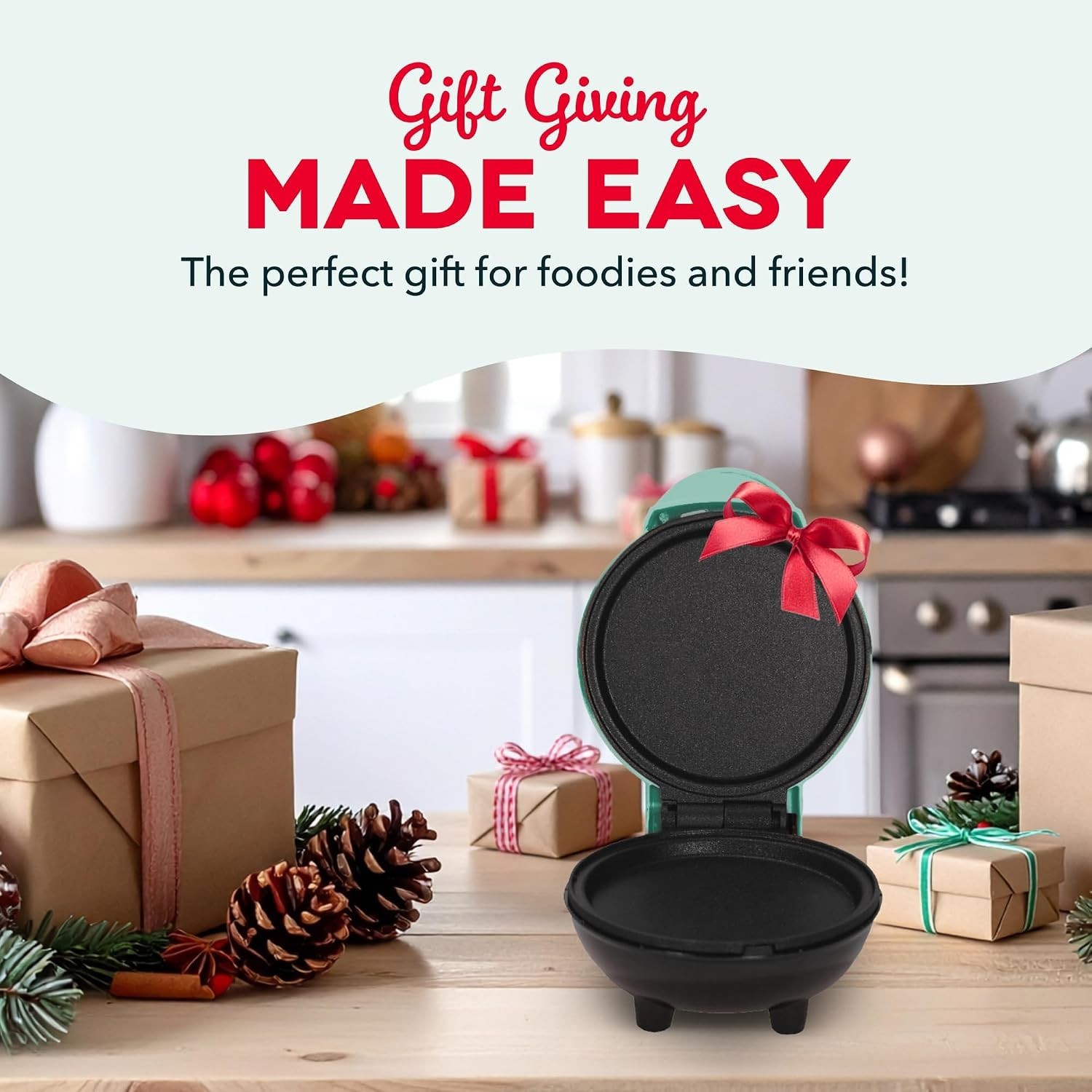 Mini Maker Griddle, 4 Inch Nonstick Cooking Surface, Black | Compact Electric…