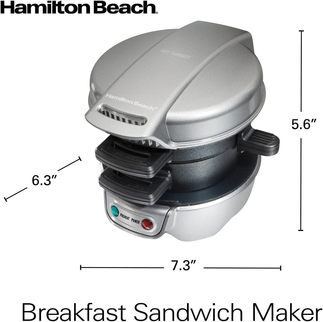 Breakfast Sandwich Maker with Egg Cooker Ring for English Muffins Croissants