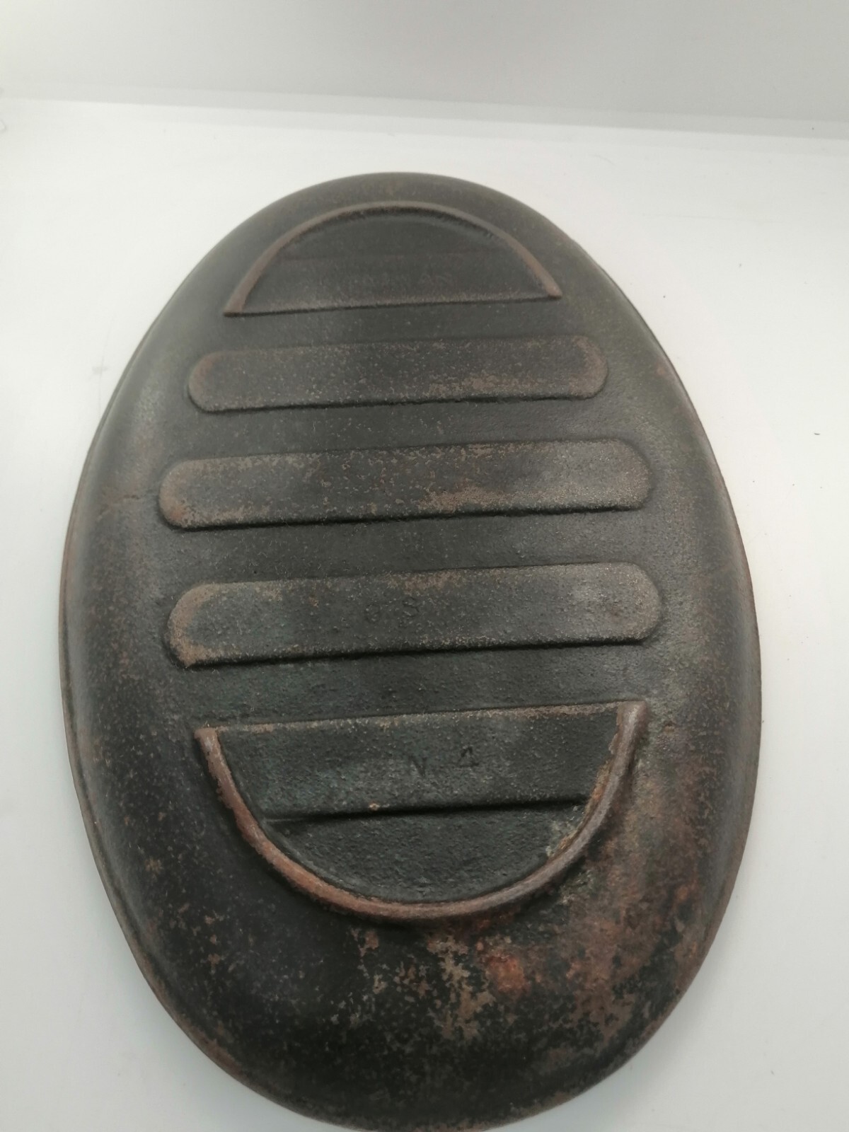 Vintage Cast Iron Sizzler Hot Serving Steak Plate Pan Grill Platter Dish 12×7″