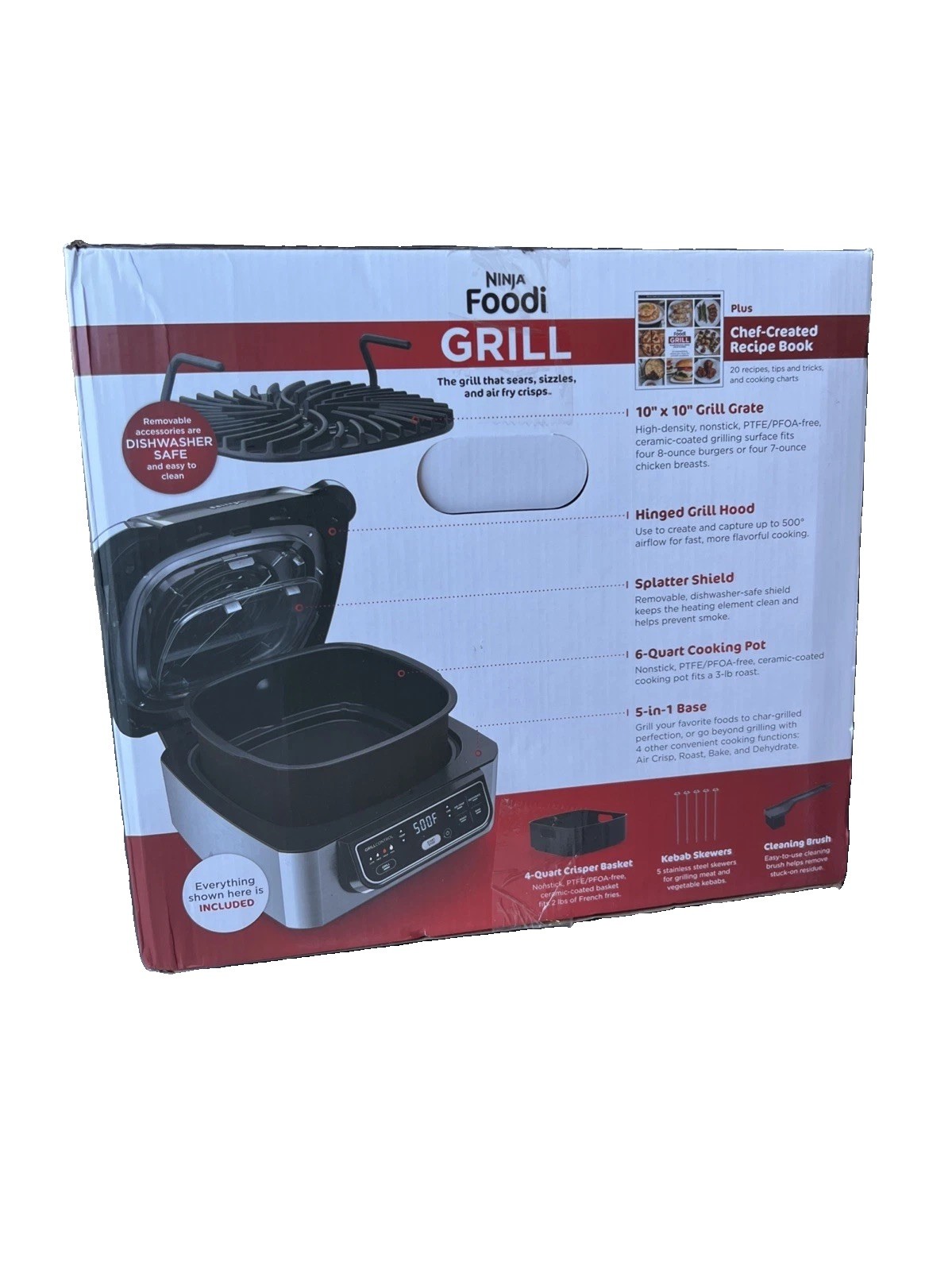 Ninja Foodi 5-in-1 Indoor Grill & Air Fryer AG301/AG302 – Factory Sealed