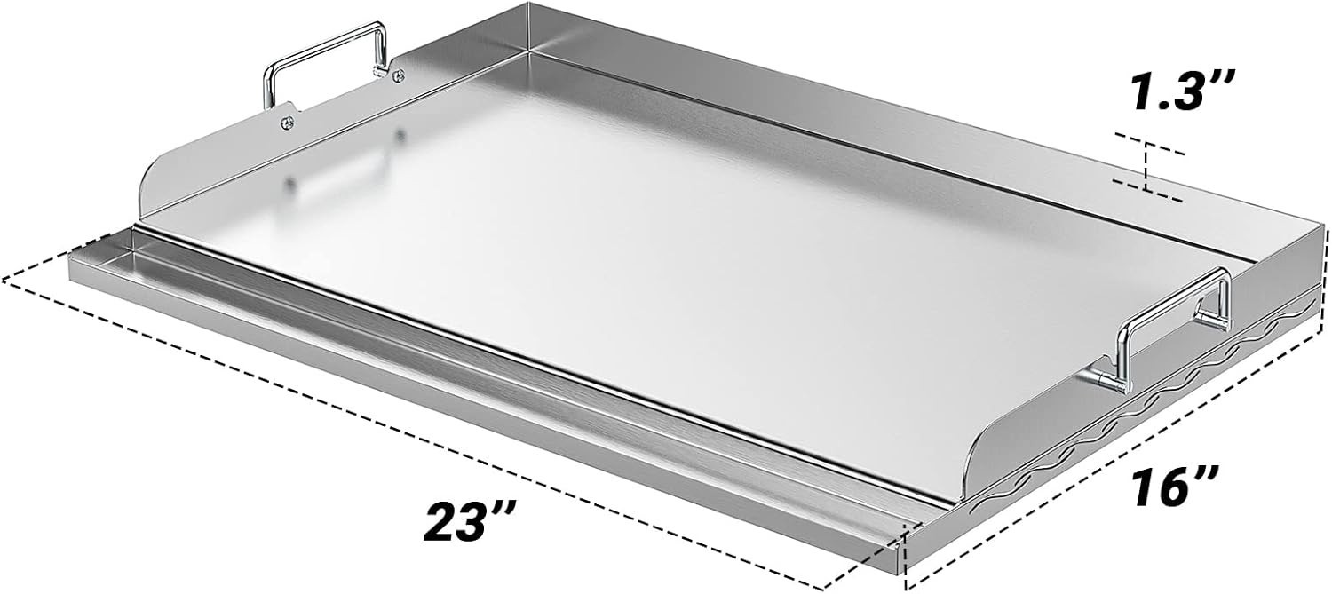Universal Stainless Steel Griddle – Indoor/Outdoor Cooking`