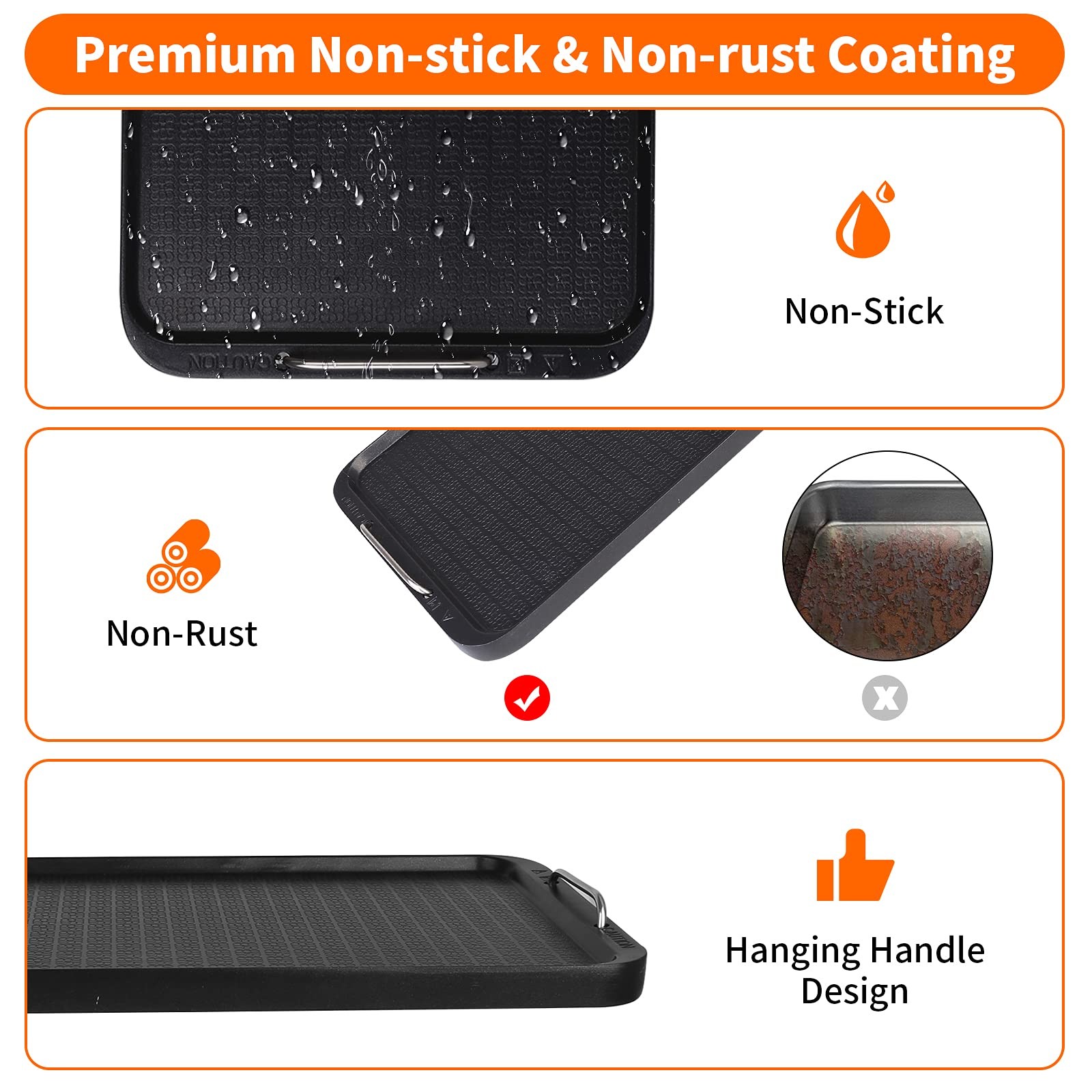 Flat Top Griddle for Stovetop, Non-Stick Griddle Grill Pan, Stove Top Grill,1…