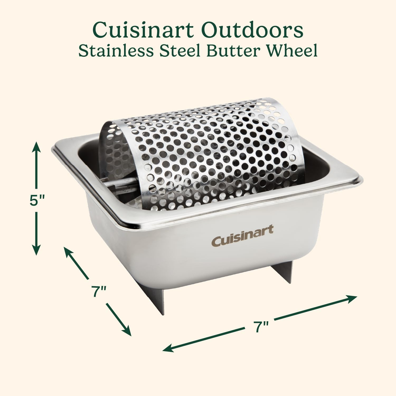 Stainless Steel Butter Wheel, Raised Bottom Butter Roller for Griddle for Golden