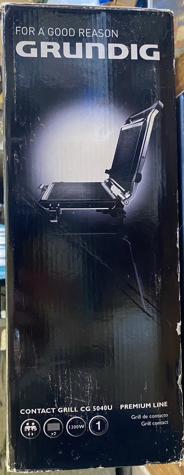 Grill, Portable Electric , Non-stick, 3 Grilling Positions, 12″x10” Grundig New