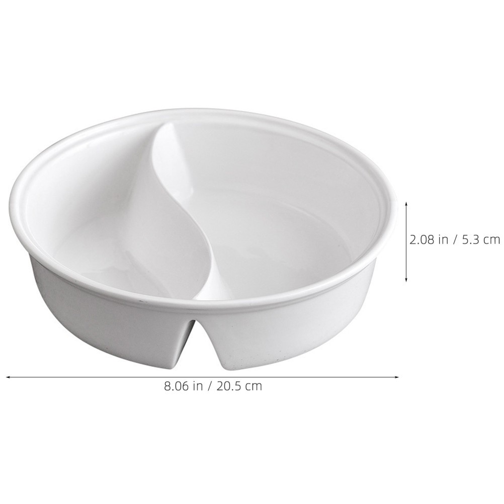 Divided Fat Reduction Bowl Soup Ceramic Small Deep Plate Heat Resistant